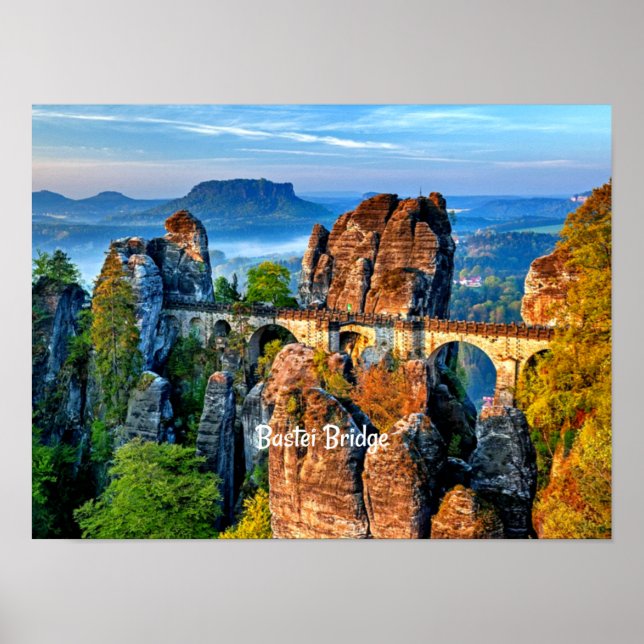 Bastei Bridge, Sachsen, Schweiz Poster (Vorne)