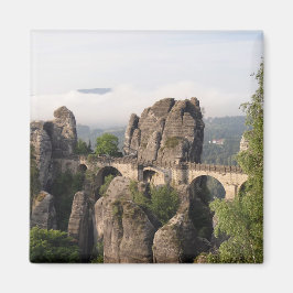 Bastei-Brücke in Deutschland runder Magnet