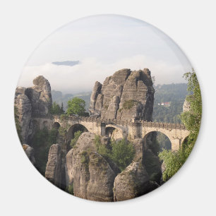Bastei Brücke in rundem Magneten Deutschlands Magnet