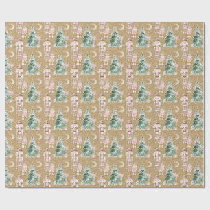 Bastel-Nussknacker Kiefer Ballerina rosa  Geschenkpapier