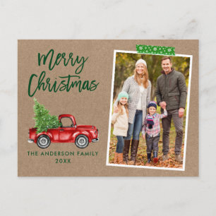 Bastelband Pinsel Schriftzug Lastwagen Kraft Weihn Postkarte