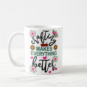 Basteln mit Kindern ist mein Leben Bastler Quilten Kaffeetasse