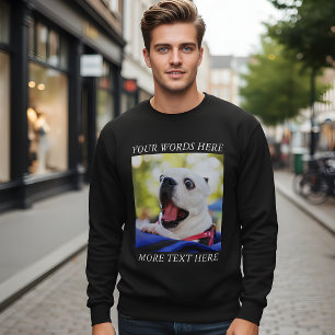 Basteln Sie Ihr eigenes Foto und Text Sweatshirt