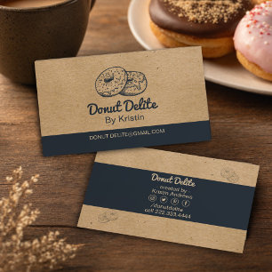 Bastelpapier Donut Visitenkarte