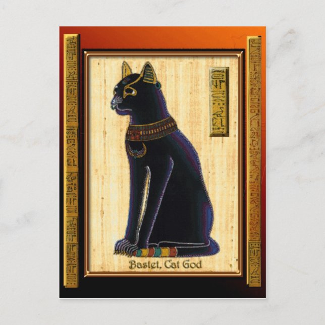 BASTET ~ Ägyptische Katze Gott Historische Kunst Postkarte (Vorderseite)