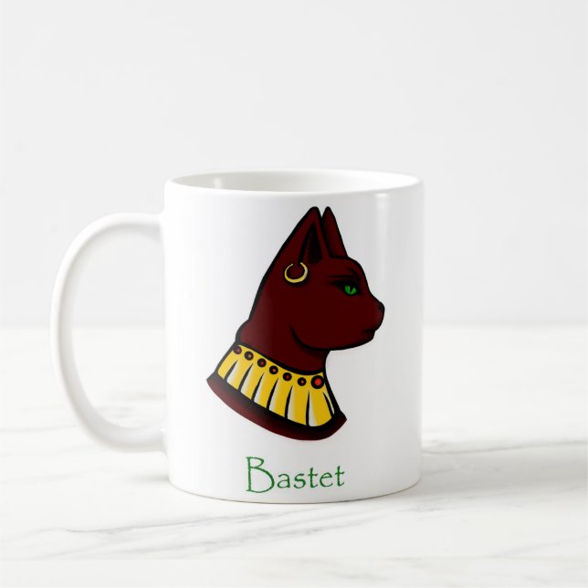 Bastet - Alte ägyptische Göttin (benannt) Kaffeetasse (Links)