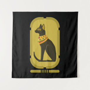 Bastet Ancient Egypt Goddess Tapestes Wandteppich