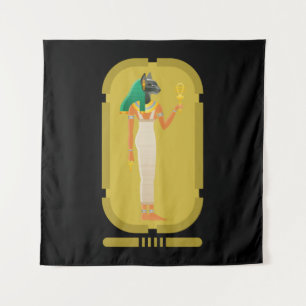 Bastet Ancient Egypt Goddess Tapestes Wandteppich