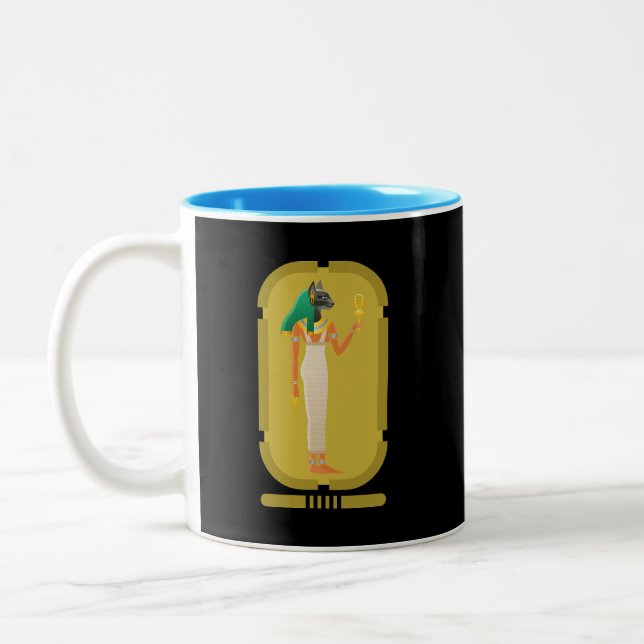 Bastet Ancient Egypt Goddess Zweifarbige Tasse (Links)