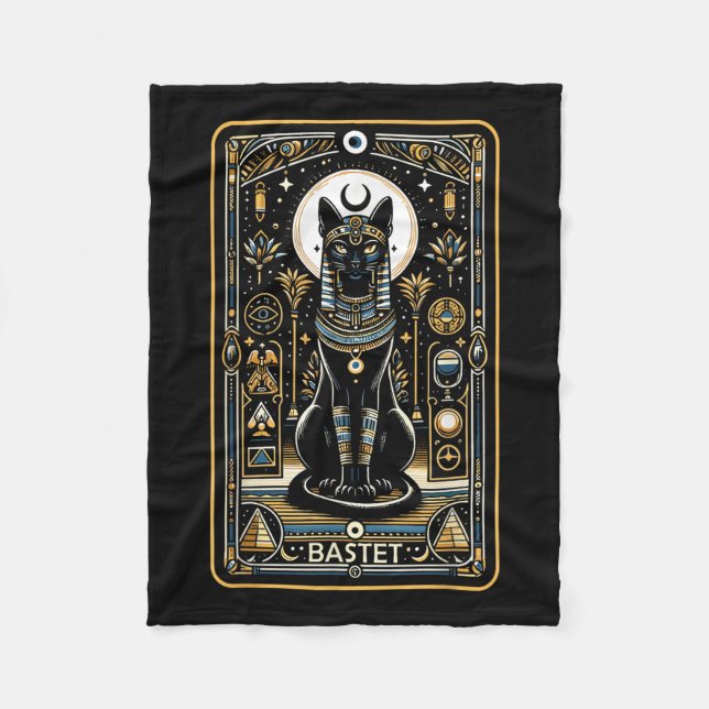 Bastet Cat Goddess Ancient Ägyptischer Mytholog Fleecedecke (Vorderseite)