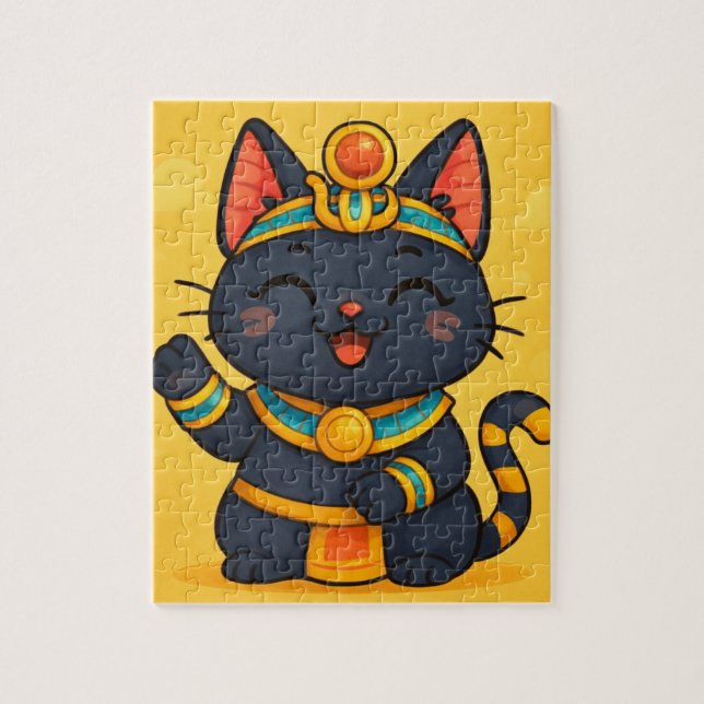 Bastet Cat Puzzle | Ägyptische Göttin (Vertikal)