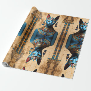 Bastet der alte ägyptische Gott der Katzen Geschenkpapier