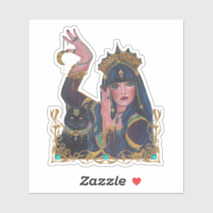 Bastet Egyptian Goddess art von Renee Lavoie Aufkleber
