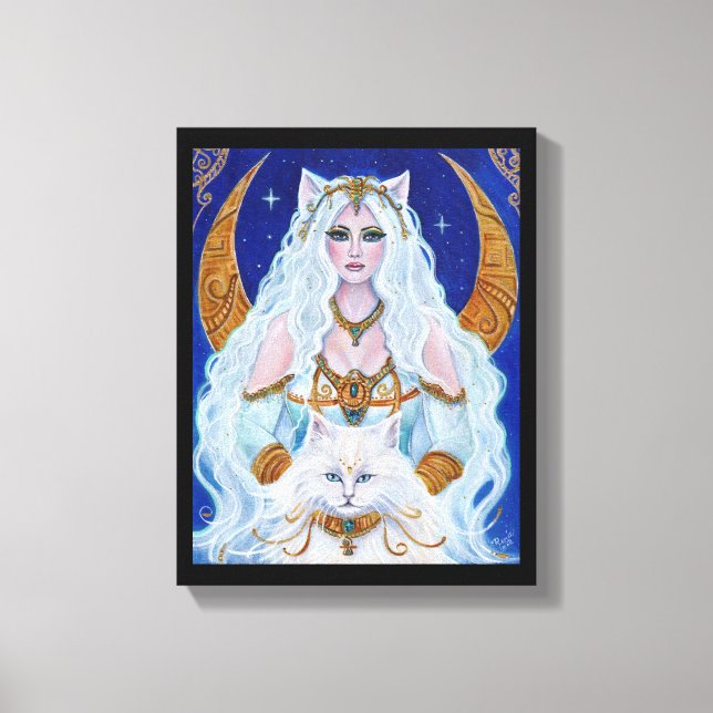 Bastet Egyptian Goddess art von Renee Lavoie Leinwanddruck (Vorderseite)