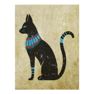 Bastet Katzen-Design Poster