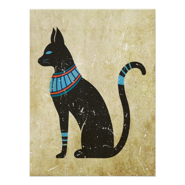 Bastet Katzen-Design Poster (Vorderseite)