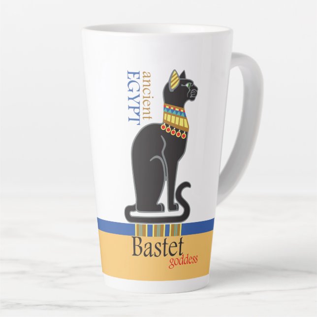 Bastet oder Bast. Ägyptische Göttin Milchtasse (Rechte Ecke)