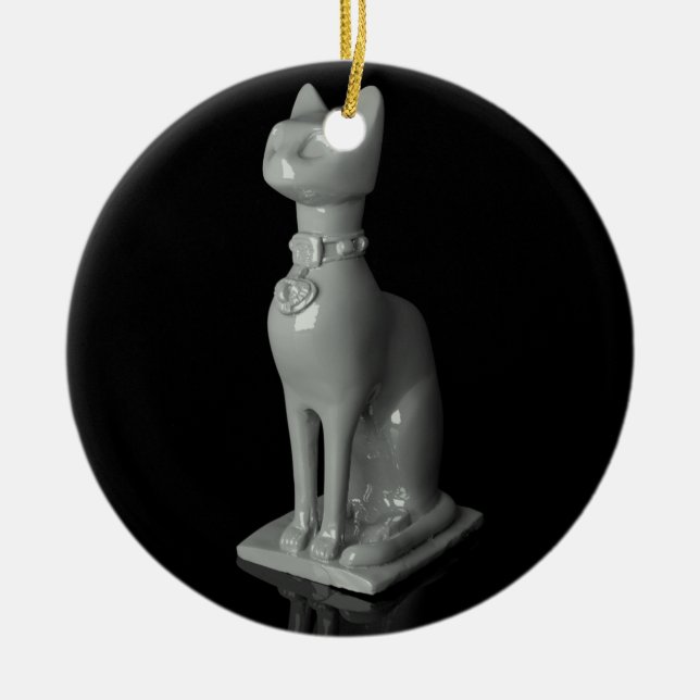 Bastet. The ancient Egyptian cat Goddess Keramik Ornament (Vorne)