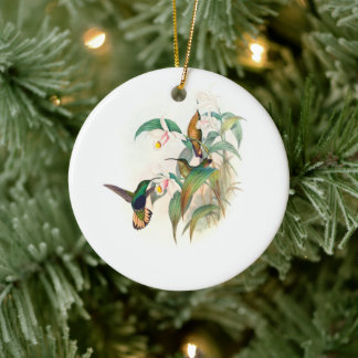Bastgezogene Samtbrust, Baum Keramik Ornament