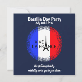 Bastille Day 14. Juli Feier Einladung