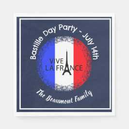 Bastille Day 14. Juli Feier Serviette