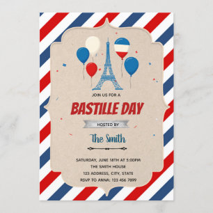 Bastille Day Flyer Template Einladung