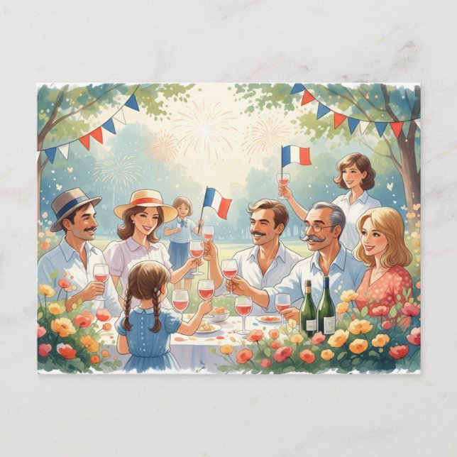 Bastille Day Postkarte (Vorderseite)