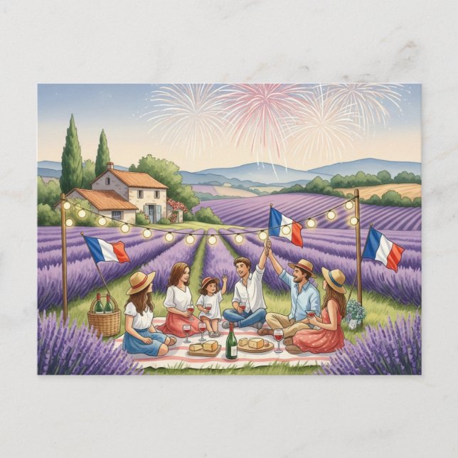 Bastille Day Postkarte (Vorderseite)
