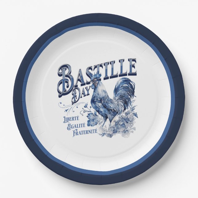 Bastille Day Rooster Pappteller (Vorderseite)