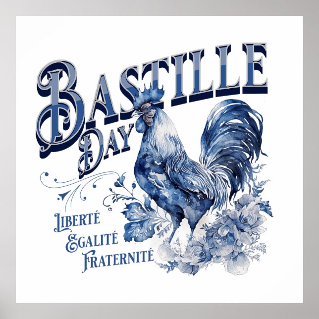 Bastille Day Rooster Poster (Vorne)