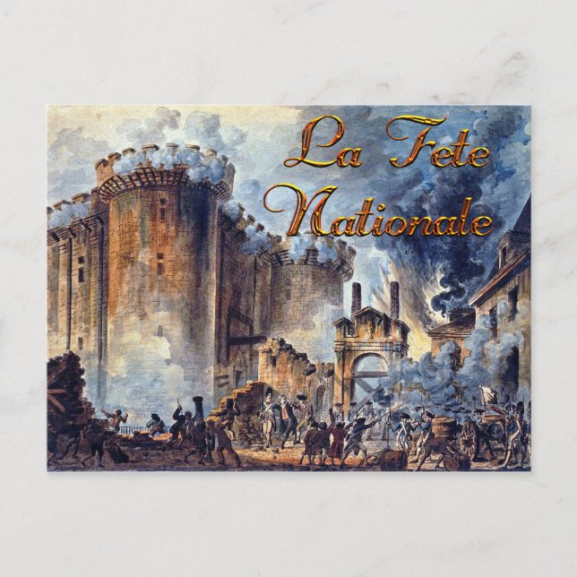 Bastille Day Watercolor Postkarte (Vorderseite)