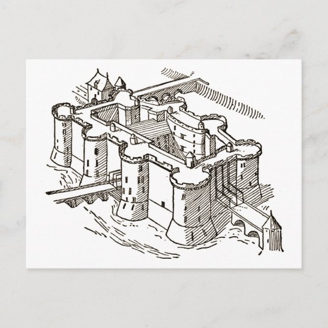 Bastille-Gefängnis in Paris Postkarte (Vorderseite)