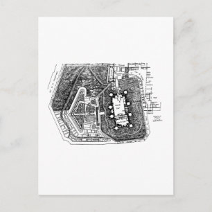 Bastille-Karte von 1798 Postkarte