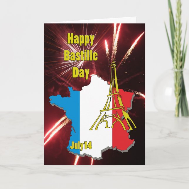 Bastille-Tag am 14. Juli Karte (Vorderseite)