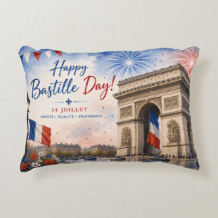 Bastille-Tag Arc de Triomphe Paris Frankreich Feue Dekokissen