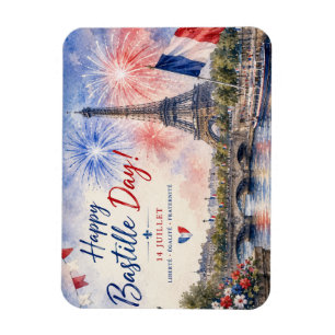 Bastille-Tag Eiffelturm Seine Feuerwerk Magnet