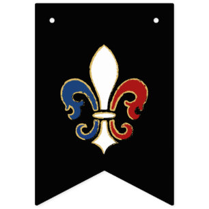 Bastille-Tagesfranzosen färben Lilie Wimpelkette