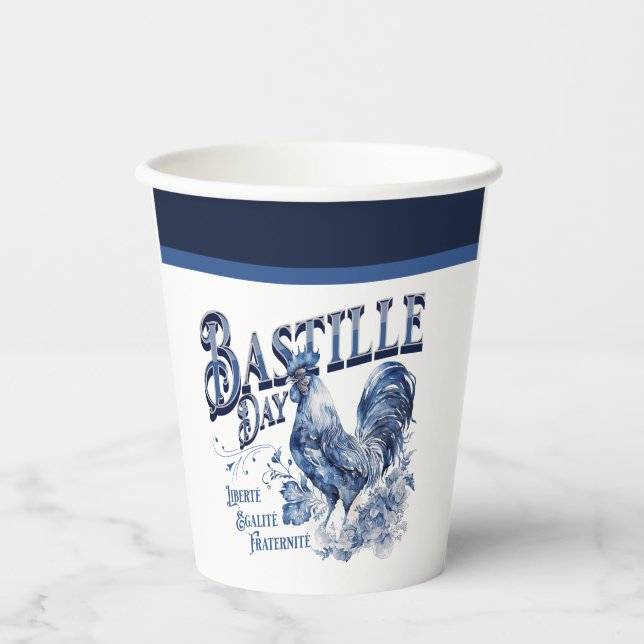 Bastillestag-Hahn Pappbecher (Vorderseite)