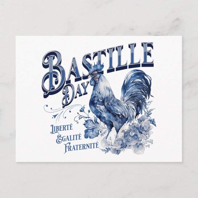 Bastillestag-Hahn Postkarte (Vorderseite)