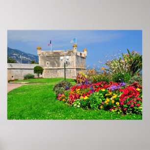 Bastion Menton in Frankreich Poster