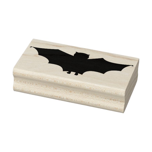 Bat 3 Silhouette Art Briefmarke Gummistempel (Stempel)