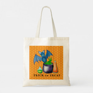 Bat And Bubbling Cauldron Tote Bag Tragetasche
