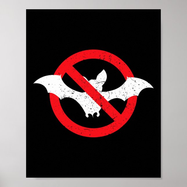 Bat Ban Halloween Vampire Spooky Poster (Vorne)