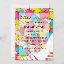 Bat Bar Mitzvah Confetti Tallit Einladung