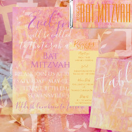 Bat Bar Mitzvah einfach subtil Quadratischer Aufkleber