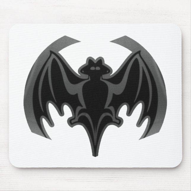 Bat Black Inv The MUSEUM Zazzle Geschenke Mousepad (Vorne)