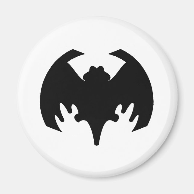 Bat Black The MUSEUM Zazzle Geschenke Magnet (Vorne)