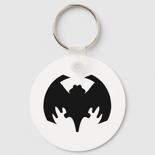 Bat Black The MUSEUM Zazzle Geschenke Schlüsselanhänger (Vorderseite)