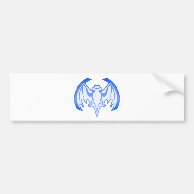 Bat Blue Inv MUSEUM Zazzle Geschenke Autoaufkleber (Vorne)