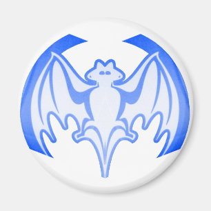 Bat Blue Inv MUSEUM Zazzle Geschenke Magnet